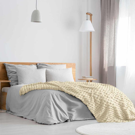 Lush Luxurious Fluffy Faux Rabbit Fur Throw Blanket by Emma Barclay