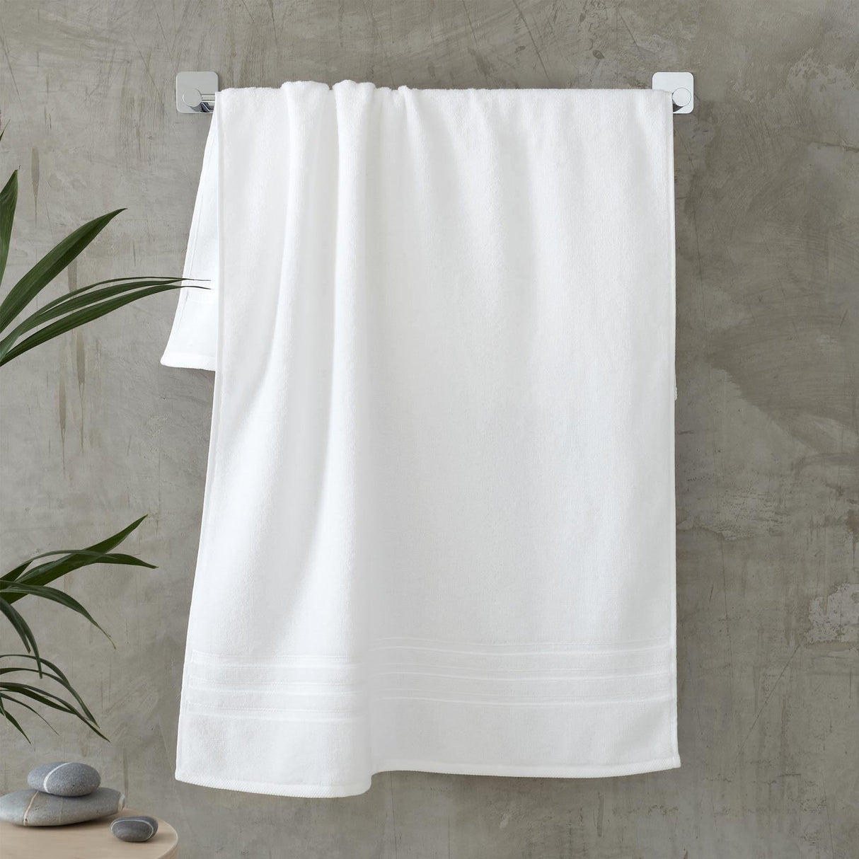Catherine Lansfield Zero Twist 100% Cotton 500gsm Towels - White