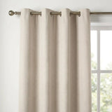 Velvet Chenille Eyelet Curtains - Cream image 2