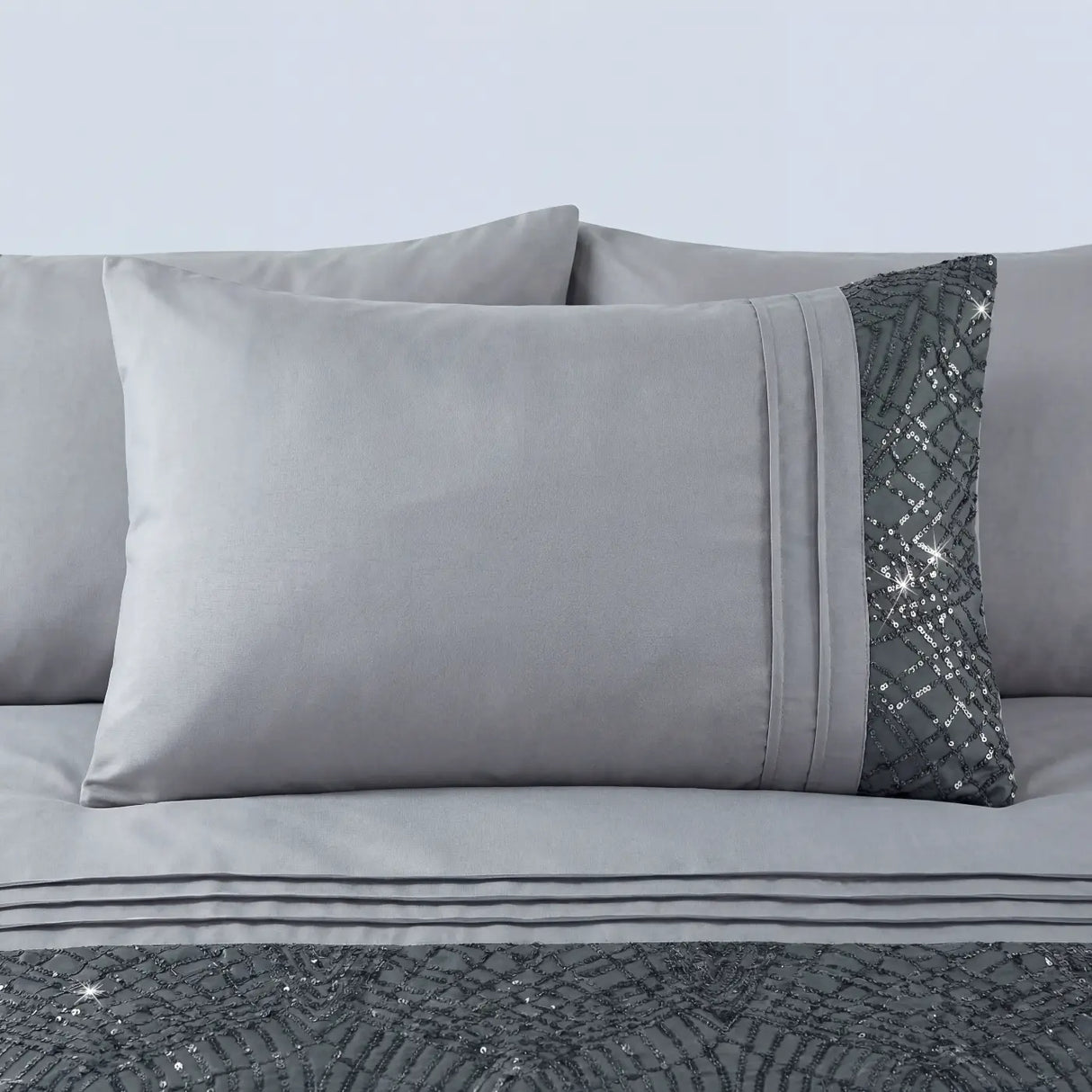 Charleston Glitter Duvet Cover Set - Grey image 2
