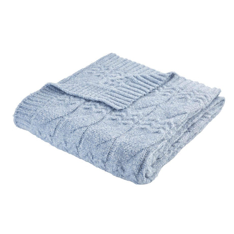 Cable Knit Throw Blanket 150cm x 200cm by Bianca