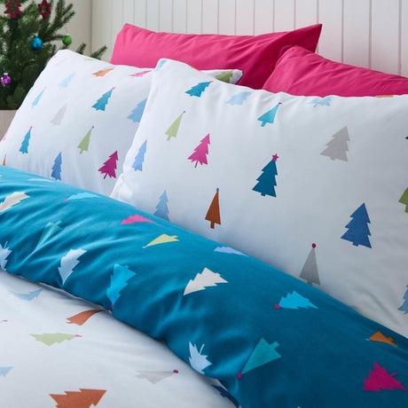 Catherine Lansfield Christmas Tree Festive Duvet Cover Set 3