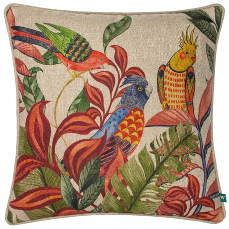 Akamba Tropical Birds and Palm Trees Cushion Covers by Wylder Tropics
