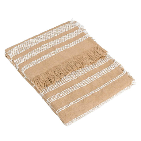 Jour Woven Fringed Throw Blanket 130cm x 180cm by furn.