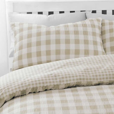 Seersucker Gingham Check Duvet Cover Set by Catherine Lansfield