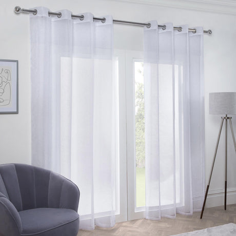 Aries Eyelet Voile Curtain Panel by Emma Barclay