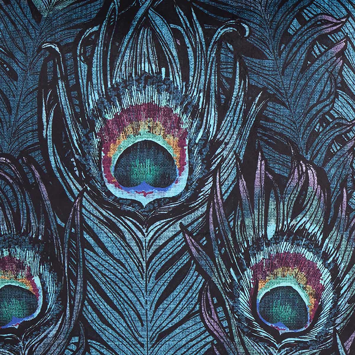 Peacock Teal Cushion Cover 55x55cm | Laurence Llewelyn-Bowen