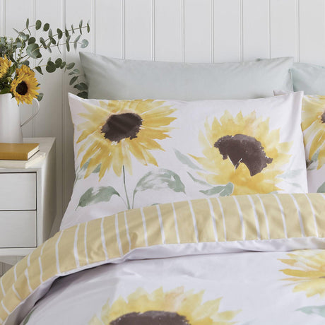 Painted Sunflowers Duvet Cover Set by Catherine Lansfield