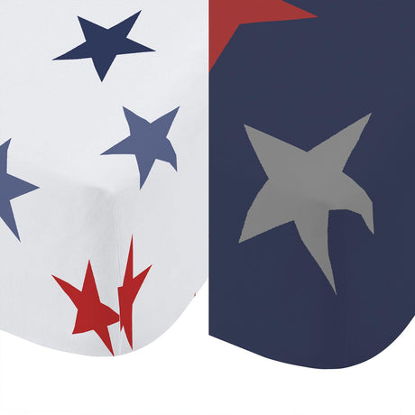 Stripes & Stars Fitted Sheet Twin Pack by Catherine Lansfield