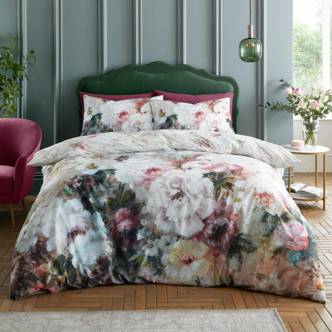 RHS Rose Bloom Cotton Duvet Cover Set