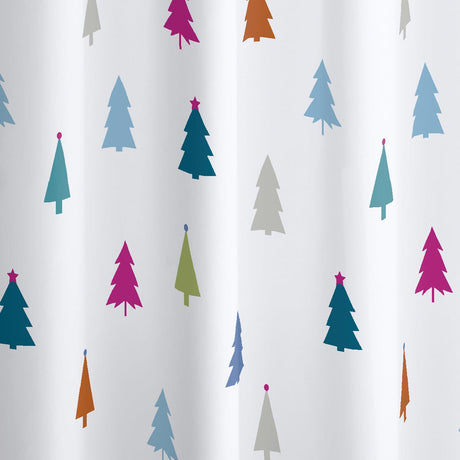 Catherine Lansfield Christmas Tree Festive Bathroom Shower Curtain 3