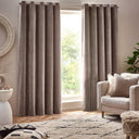 Heavy Chenille Room Darkening Eyelet Curtains by Yard