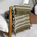Jour Woven Fringed Throw Blanket 130cm x 180cm by furn.