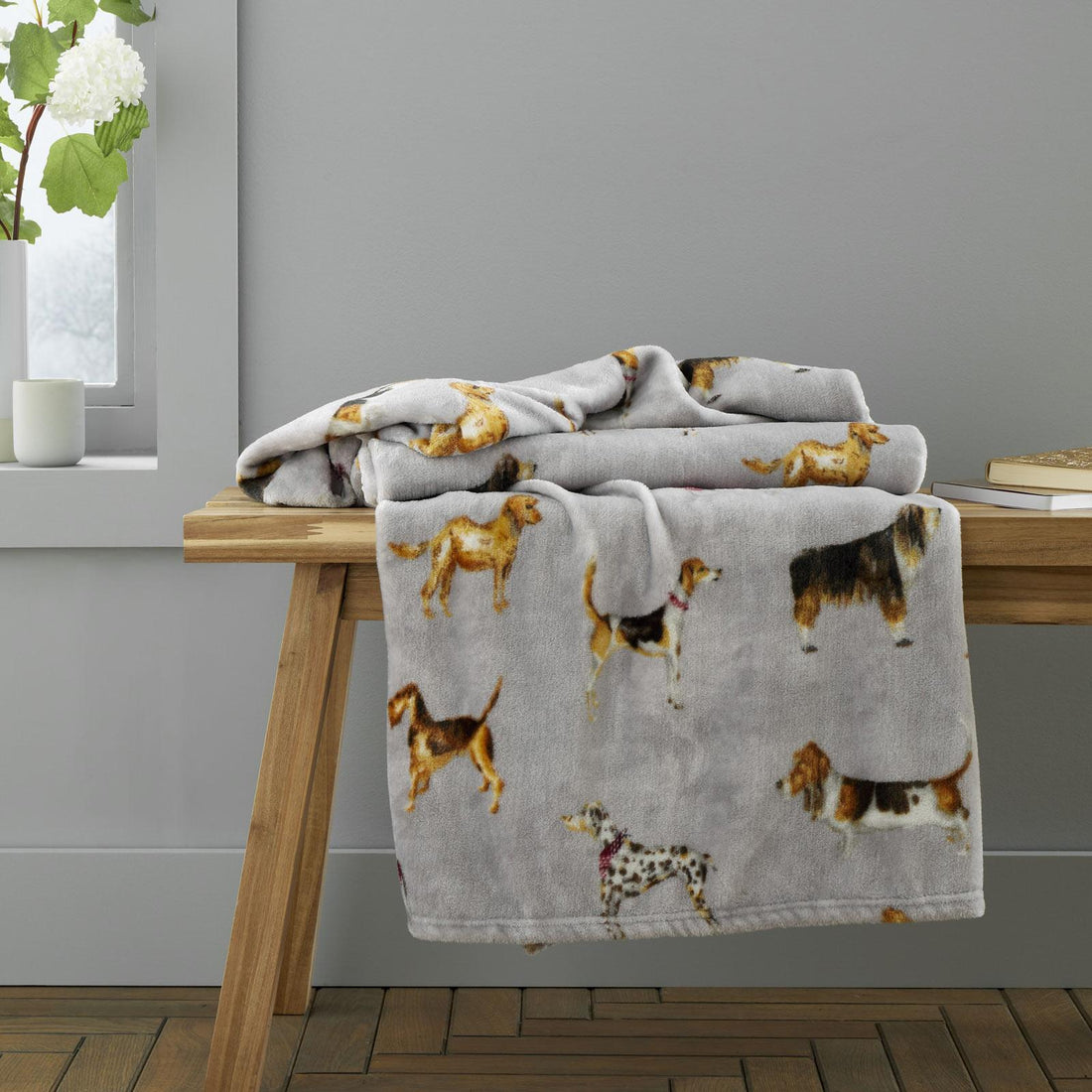 Catherine Lansfield Country Dogs Cosy Throw