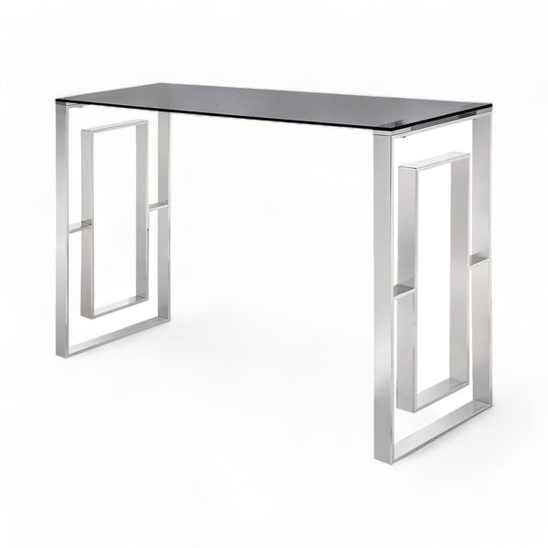 Metro Smoked Glass Console Table