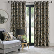 Laurence Llewelyn-Bowen Paradise Palm Ready Made Eyelet Curtains - Black