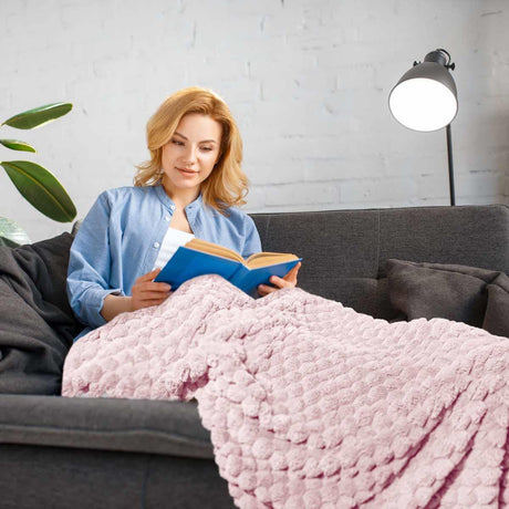 Lush Luxurious Fluffy Faux Rabbit Fur Throw Blanket by Emma Barclay