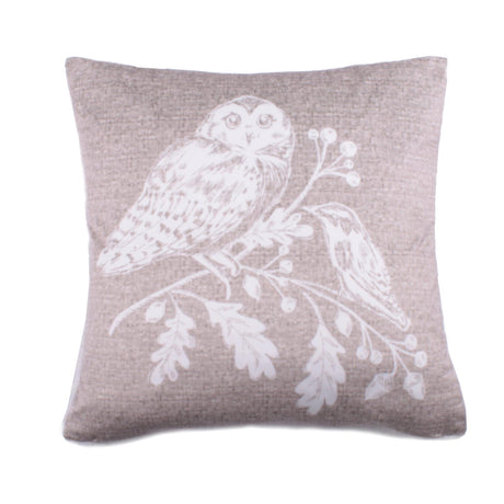 Woodland Owls Cushion Cover 17" x 17" (43cm x 43cm) by Dreams & Drapes Lodge