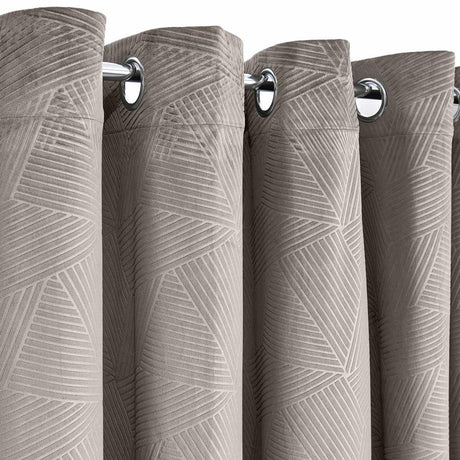 Thermal Embossed Velvet Blackout Eyelet Curtains by Emma Barclay
