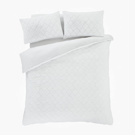 Cosy Diamond White Duvet Cover Set