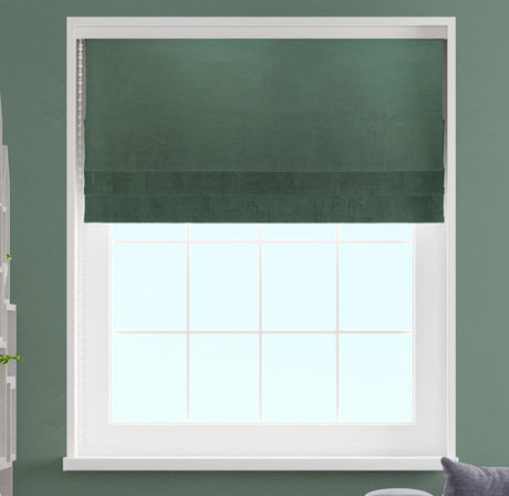 Heritage Bottle Green Made To Measure Roman Blind by Style Furnishings