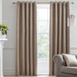 Laurence Llewelyn-Bowen Montrose Velvet Blackout Ready Made Eyelet Curtains - Linen
