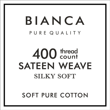 400 Thread Count Cotton Sateen Fitted Sheet 36cm Deep by Bianca
