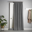 Velvet Chenille Tape Top Door Curtain - Slate