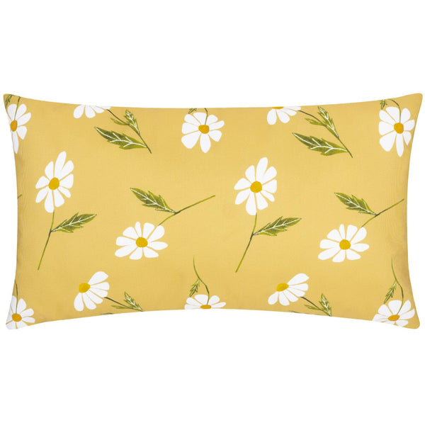 Daisies Floral Outdoor Cushion Cover Yellow