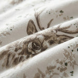 Angus Stag Flannelette Duvet Cover Set - Green image 4