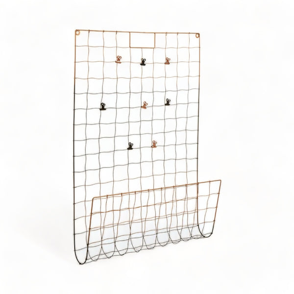 Stylish Iron Wire File Organizer with Hanging Clips