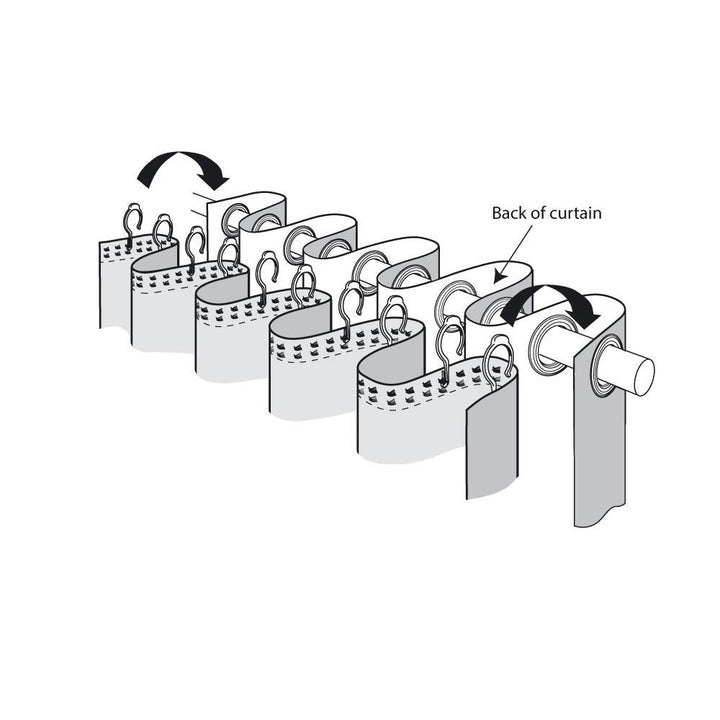 8 Pack Hidden Hooks for Curtain Linings - Ideal