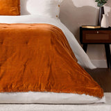 Jaye Cotton Velvet Filled Bedspread 140cm x 220cm by Yard