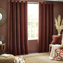 Heavy Chenille Room Darkening Eyelet Curtains by Yard