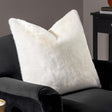 Stanza Faux Fur Cushion Cover 22" x 22" (55cm x 55cm) - Ecru