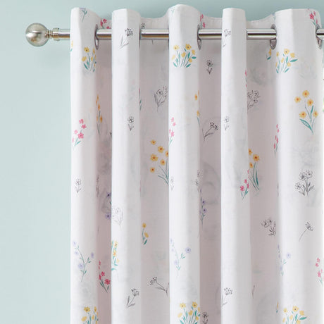 Bunny Tails Ditsy Flower Eyelet Curtains by Catherine Lansfield
