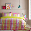 Neola Abstract Neon Striped Duvet Cover Set
