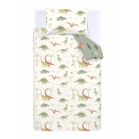 Dinosaurs Reversible Natural Duvet Cover Set