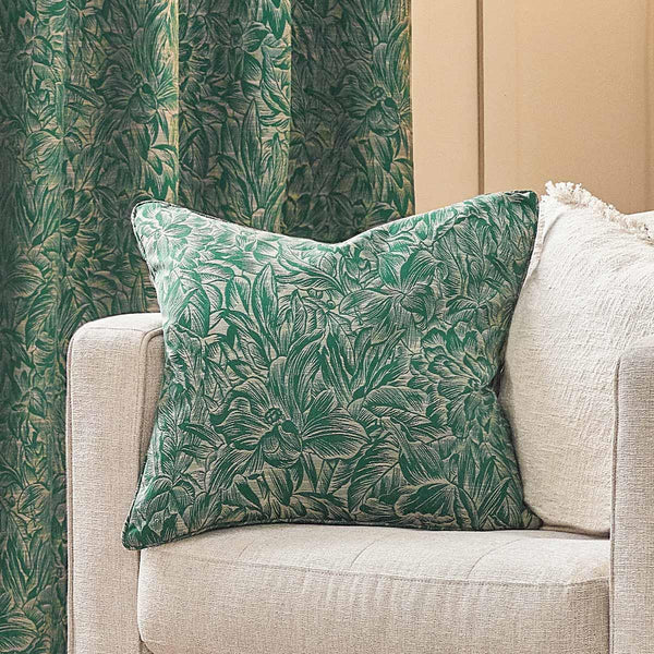 Grantley Jacquard Cushion Cover Emerald