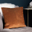 Evoke Cut Velvet Cushion Cover 18" x 18" - Brick