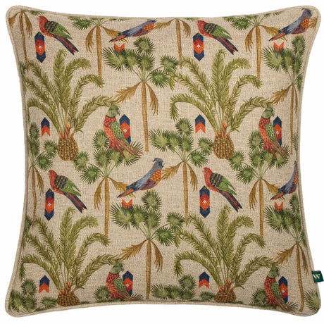 Akamba Tropical Birds and Palm Trees Cushion Covers by Wylder Tropics
