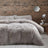 Cuddly Faux Fur Silver Duvet Cover Set
