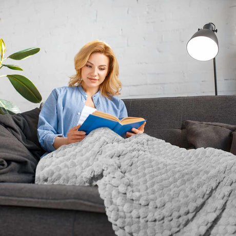 Lush Luxurious Fluffy Faux Rabbit Fur Throw Blanket by Emma Barclay