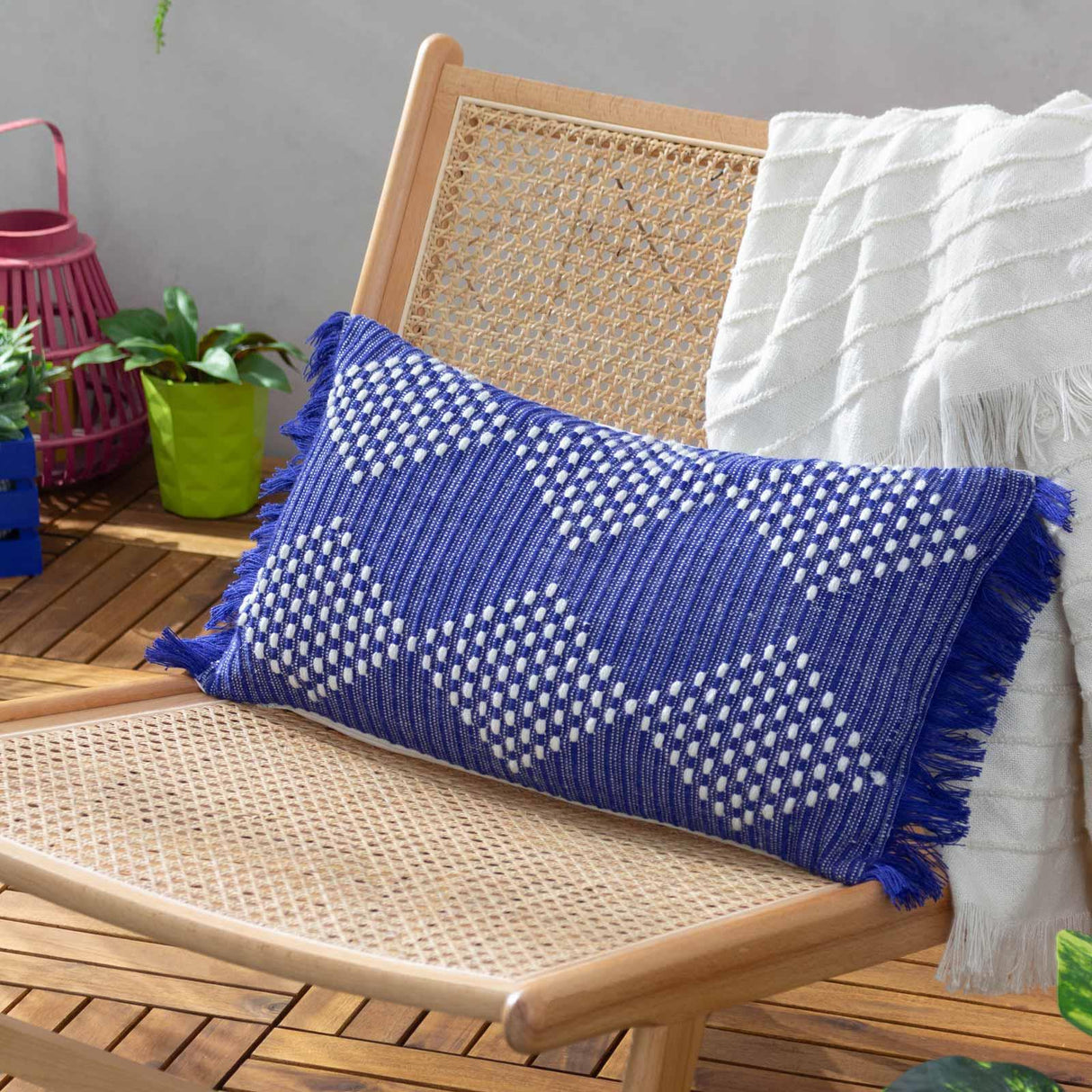 Kadie Outdoor/Indoor Woven Cushion 12" x 24" (30cm x 60cm) by furn.