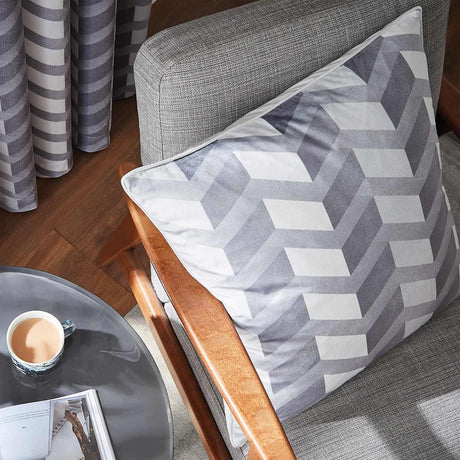 Hyperion Interiors Evander Geo Cushion Cover or Filled Cushion 55cm x 55cm 10