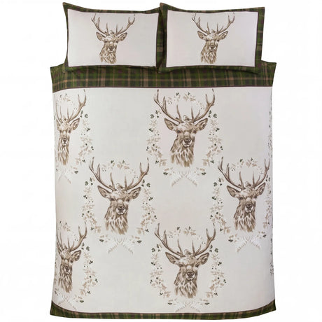 Angus Stag Flannelette Duvet Cover Set 2