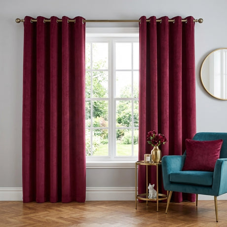 Strata Thermal Dim Out Woven Eyelet Curtains Pair 28