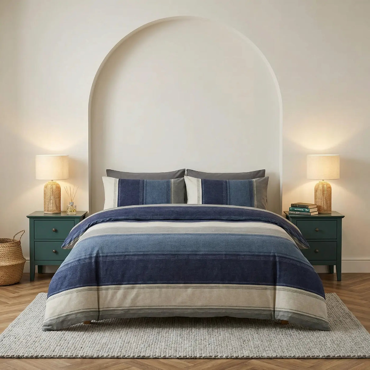 Betley Duvet Cover Set - Blue