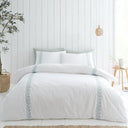 Embroidery Leaf Duvet Cover Set