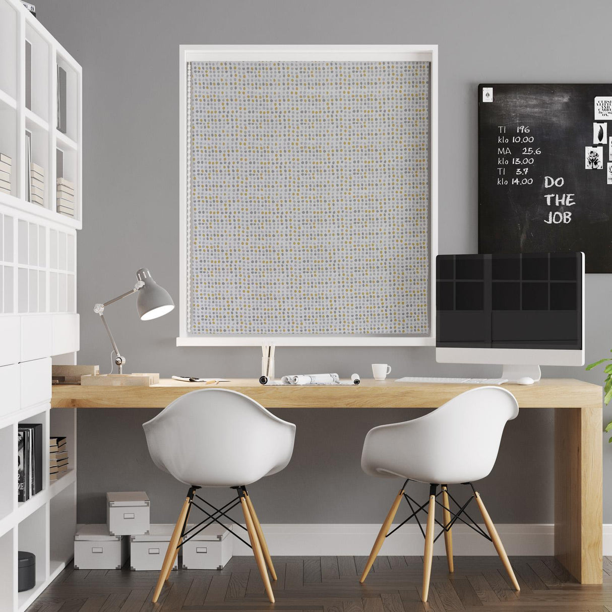 Dot Dot Ochre Made To Measure Roman Blind by Style Furnishings